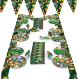Brain Giggles Jungle Party Birthday Disposable Tableware Set – 66-Pcs