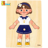 Viga Body Parts Puzzle Girl - 7pcs