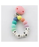 Desert Chomps Personalized Pacifier Clip - Rainbow