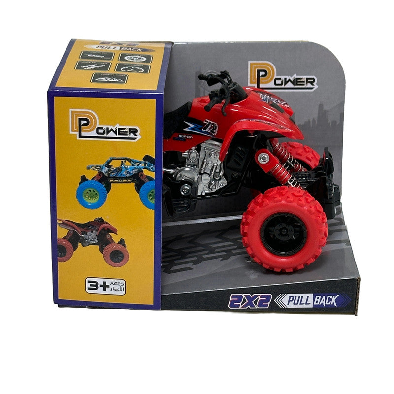 D-Power Pullback Motorcycle Stunt Bike - Red - Laadlee
