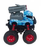 D-Power Friction Military Stunt Car - Camo Brown - Laadlee