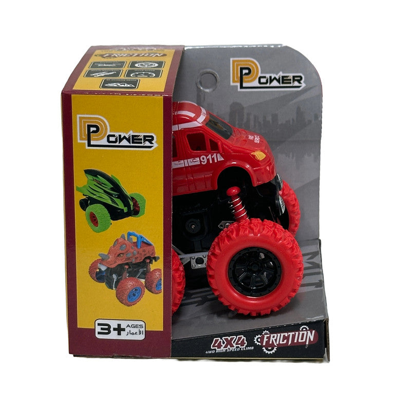 D-Power - Friction Fire Truck Pull-Back Toy - Red - Laadlee