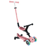 Globber Go Up Active Lights Scooter - Deep Pastel Pink