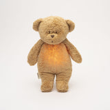 Moonie 2.0 Organic Humming Bear Friend with Lamp - Cappuccino