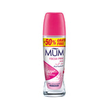 MUM Deodorant Roll-On 75ml - Fresh Pink Rose - Laadlee