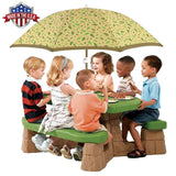 Step2 Picnic Table With Umbrella - Leaf - Laadlee