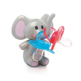 Melii Elephant Pacifier Holder - Pink Ears - Laadlee