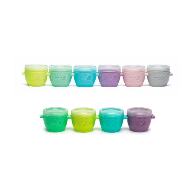 Melii Snap & Go Pods Baby Food Storage Container - Pack of 10 - Laadlee