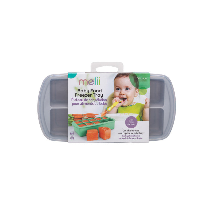 Melii Silicone Baby Food Freezer Tray - Grey - Laadlee