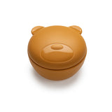 Melii Silicone Bowl With Lid 350ml - Brown Bear - Laadlee