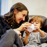 Melii Silicone Bear Mug 2 Pack - Pink & Grey - Laadlee