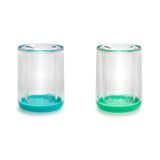 Melii Double Walled Bear Plastic Cup 2pcs - Turquoise & Green - Laadlee