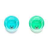 Melii Double Walled Bear Plastic Cup 2pcs - Turquoise & Green - Laadlee