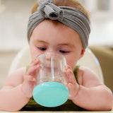 Melii Double Walled Bear Plastic Cup 2pcs - Turquoise & Green - Laadlee