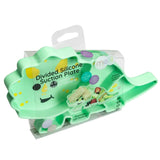 Melii Divided Silicone Suction Plate - Green Dinosaur - Laadlee