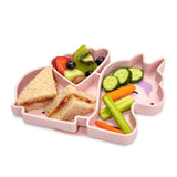 Melii Divided Silicone Suction Plate - Pink Unicorn - Laadlee