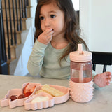 Melii Divided Silicone Suction Plate - Pink Unicorn - Laadlee