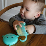 Melii Snack Container With Finger Trap - Shark - Laadlee