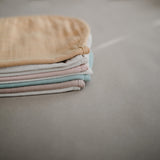 Mushie Burp Cloth Fall Yellow/Fog - Laadlee