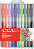 Nataraj 621 Joi Medium Ball Pen 10 Colours Wallet Pack
