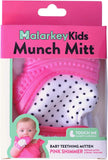 Malarkey Kids Munch Mitt Teething Mitten Polka Dots - Pink - Laadlee