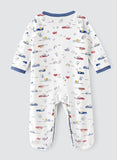 Tiny Hug Baby Sleep Suit with Mittens - Cars - Laadlee