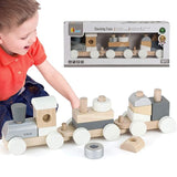 Viga Stacking Train - Silver And White