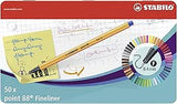 Stabilo Fineliner Point 88 Tin - Pack of 50