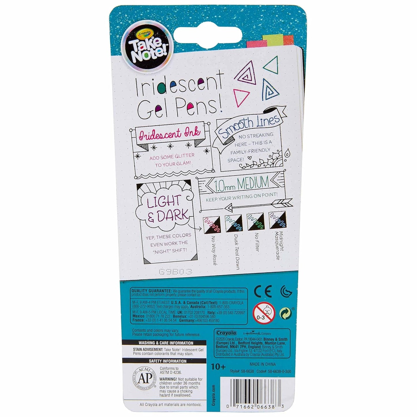 Crayola Iridescent Gel Pens - Pack of 4