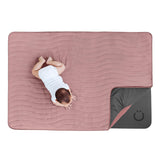 Ubbi Padded Floor Mat & Washable Muslin Cover - Fig Blossom