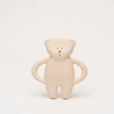 Moonie Natural Rubber Teether Bear - Rose