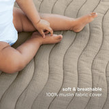 Ubbi Padded Floor Mat & Washable Musline Cover - Taupe