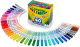 Crayola Ultra-Clean Washable Broad Line Markers - Pack of 40 - Laadlee