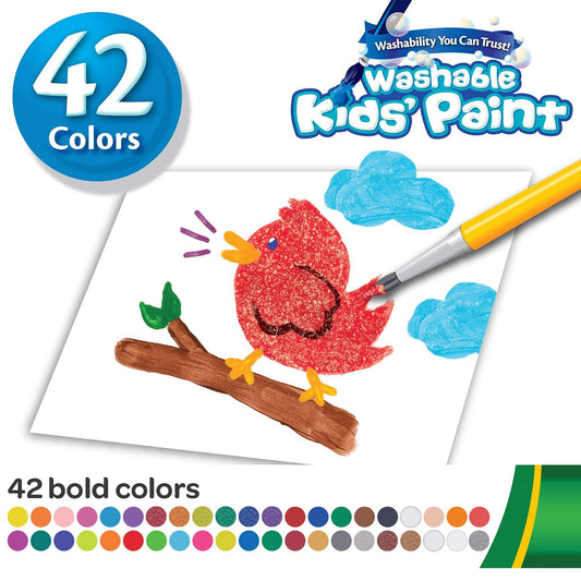 Crayola  Washable Kids Paint Pots Set - Pack of 42
