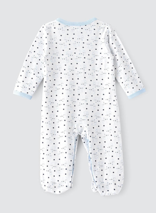 Tiny Hug Baby Sleep Suit with Mittens - Teddy Bear - Laadlee
