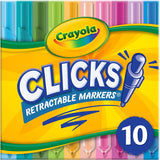 Crayola Washable CLICKS Retractable Markers - Pack of 10 - Laadlee