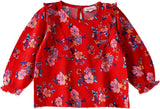 Jelliene Floral Printed Blouse - Red - Laadlee