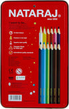Nataraj Vivid Premium Triangle Colour - Pencil Tin 12 Colours