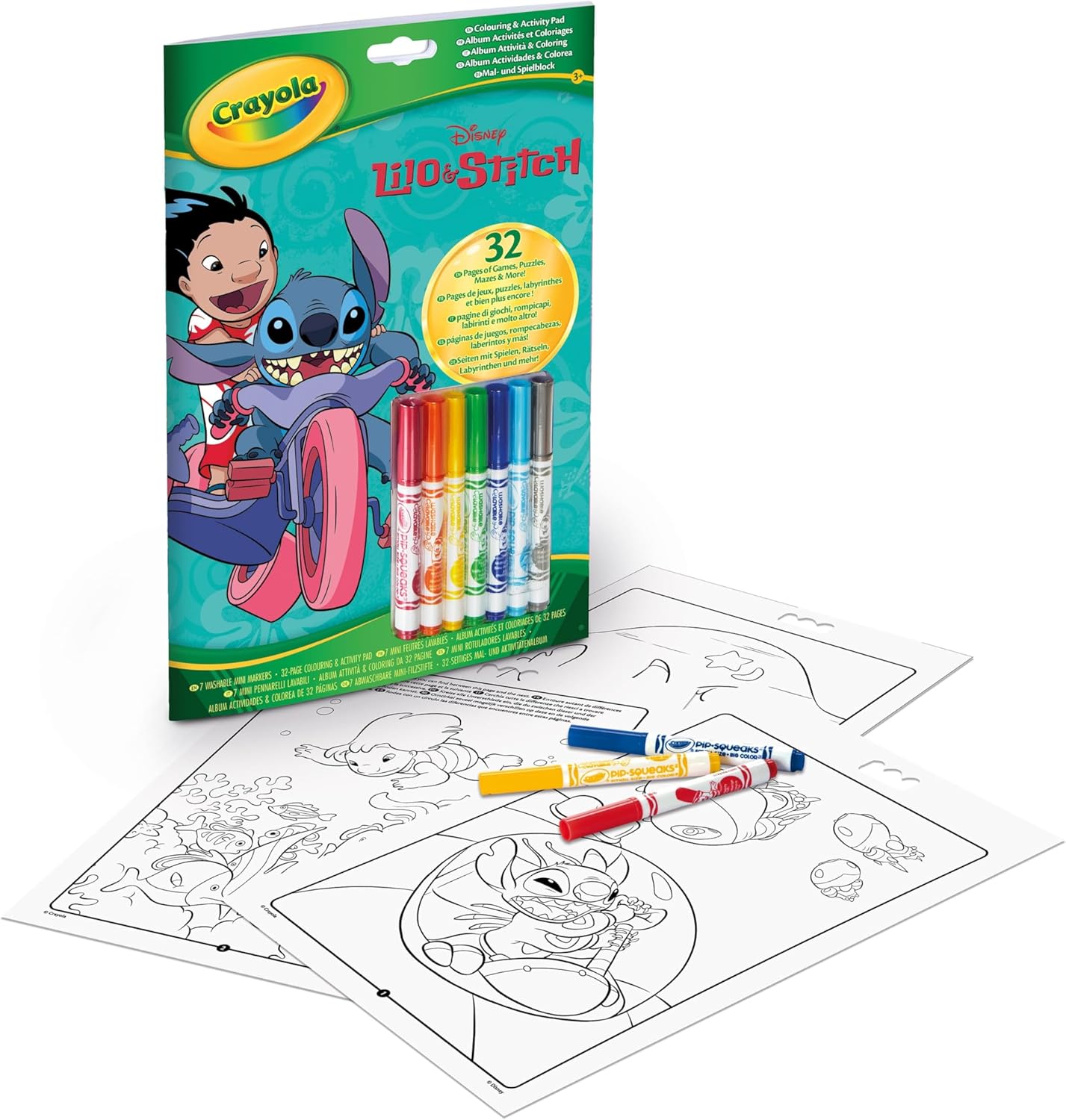 crayola-lilo-stitch-activity-set-with-32-page-colouring-book-and-7-washable-mini-felt-tip-pens-1