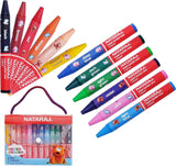 Nataraj Super Jumbo 12mm Wax Crayons - 12 Colours
