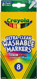 Crayola Ultra-Clean Washable Classic Fine Line Markers - Pack of 8 - Laadlee