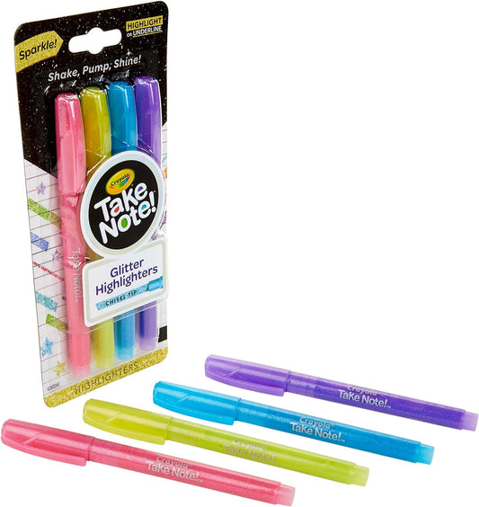 Crayola Take Note Glitter Highlighters - Pack of 4