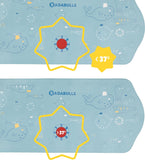 Badabulle Non Slip Bath Mat With Temperature Display XXL - Blue - Laadlee