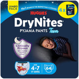 Huggies DryNites Pyjama Pants, 4-7Y, Bed Wetting Diaper, Boys, 17-30kg, 4 x Jumbo Packs - 64pcs