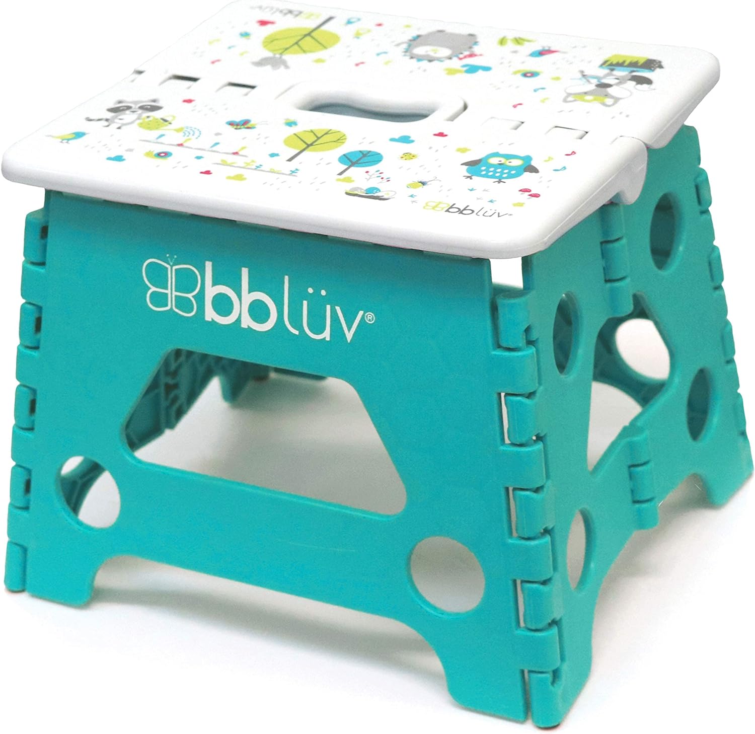 Bbluv Step Foldable Step Stool - Aqua - Laadlee