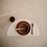 Mushie Dinner Plate Round Caramel (Set of 2) - Laadlee