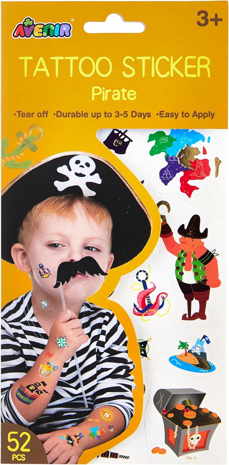 Avenir Tattoo Sticker - Pirate - 52pc - Laadlee