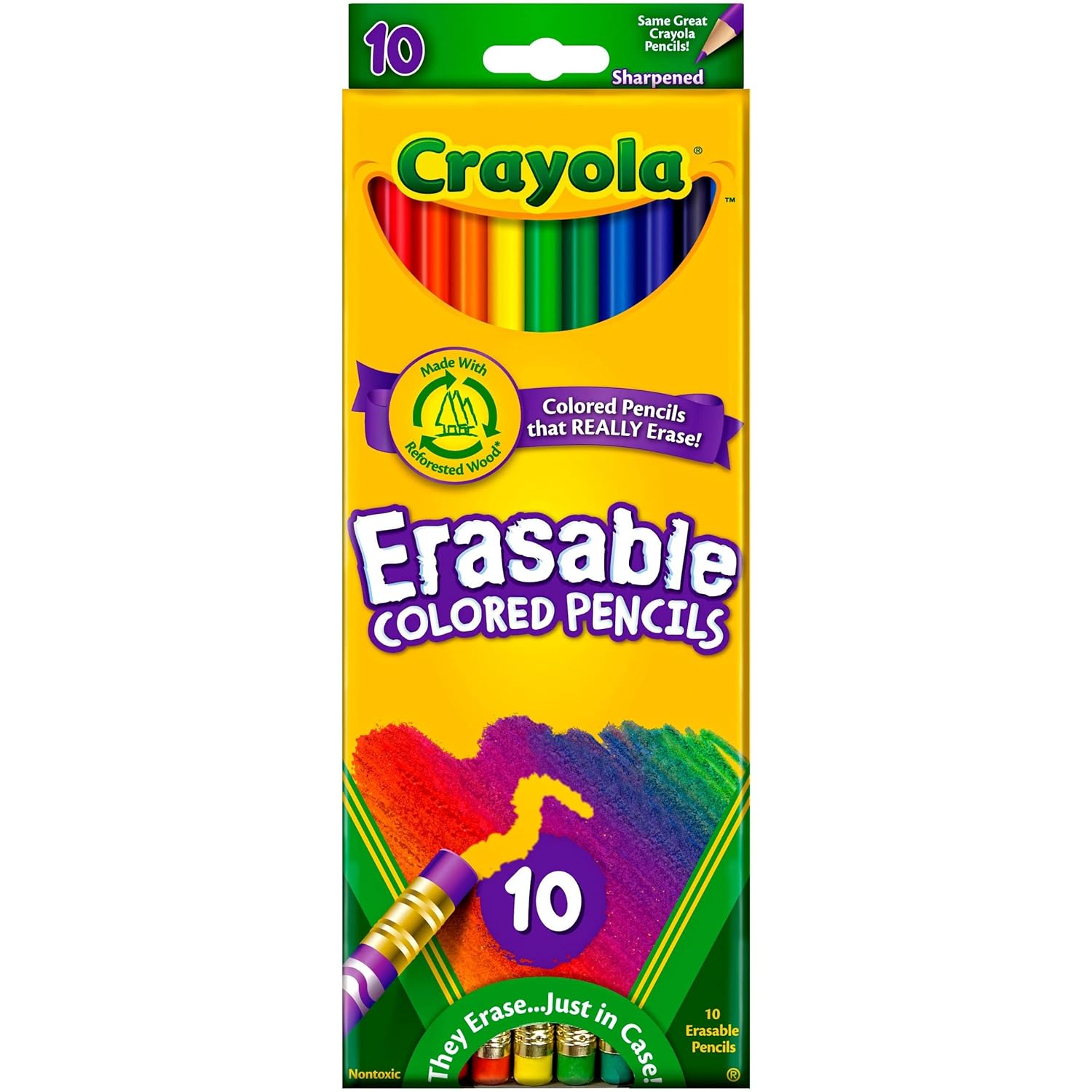 Crayola Erasable Colored Pencils - Pack of 10 - Laadlee