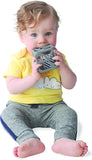 Malarkey Kids Chew Cube Easy Grip Teether Rattle - Grey - Laadlee