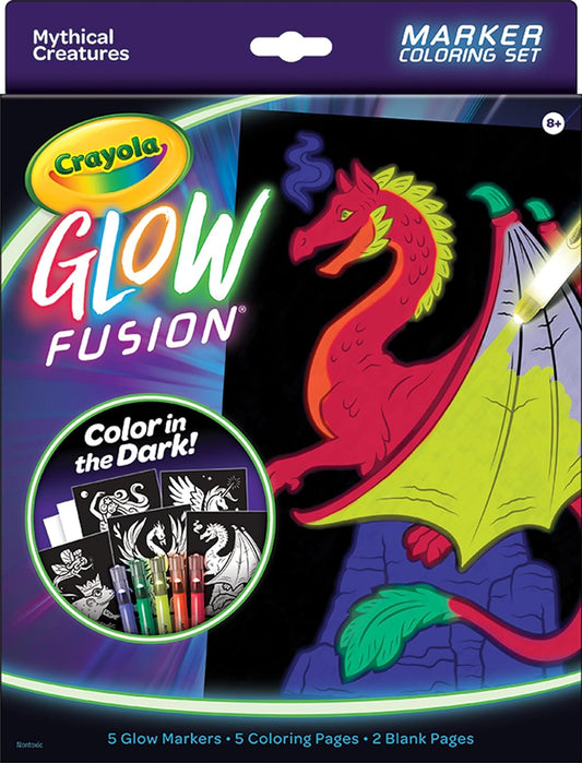 Crayola Mythical Creatures Glow Fusion  Marker Coloring Set